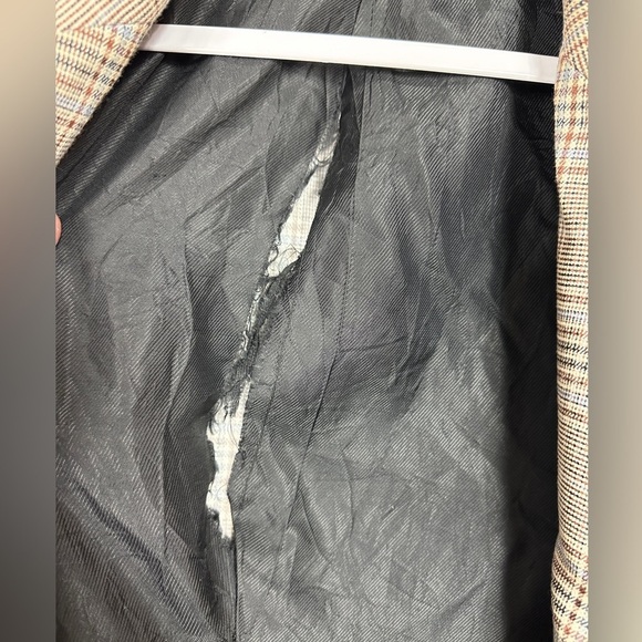 Zara Blazer Womens Plaid One button Pockets Academia , sz S * read - Picture 6 of 6